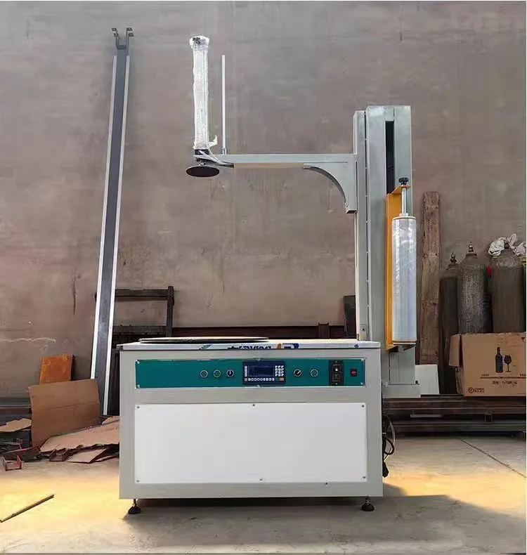Semi-Automatic High-Speed Electric Pallet Wrapping Machine Heavy Duty for Small Boxes Cartons Pallets. LLDPE Stretch Machine