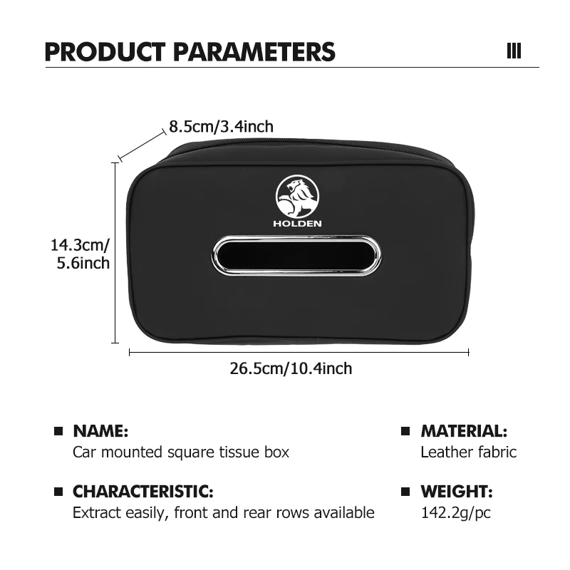 مقعد السيارة الأنسجة صندوق السيارات منشفة ورقية حقيبة التخزين اكسسوارات ل هولدن HSV كومودور VT VX VU VY VZ VE #6