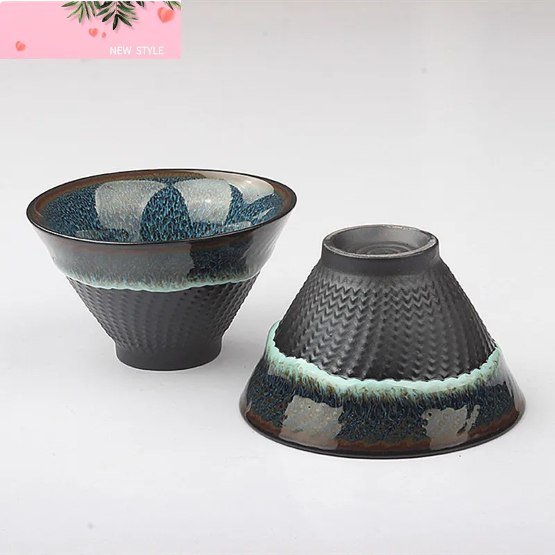 

6pcs/60ml Ru Kiln Porcelain Tea Cup Cone Master Cup Handmade Ceramic Tea Set Custom Beauty Teacup Travel Meditation Cup Teaware