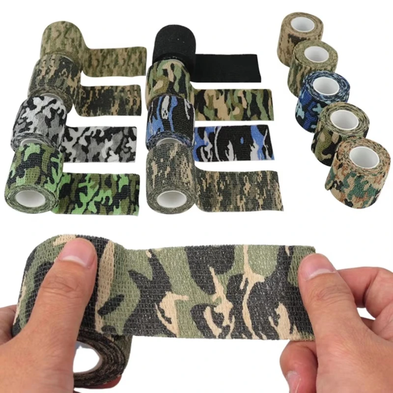 1/6 pçs bandagem descartável elastoplast camuflagem fita elástica envoltório auto adesivo protetor esportivo tornozelo joelho dedo braço bandagem