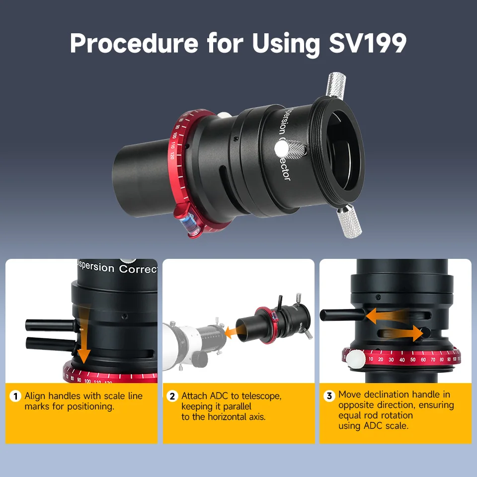 Svbony SV199 Teleskop ADC Atmosphärische Dispersion Corrector 1,25'' für Teleskop Professionelle Fotografie Teil SV199 – Detail 18