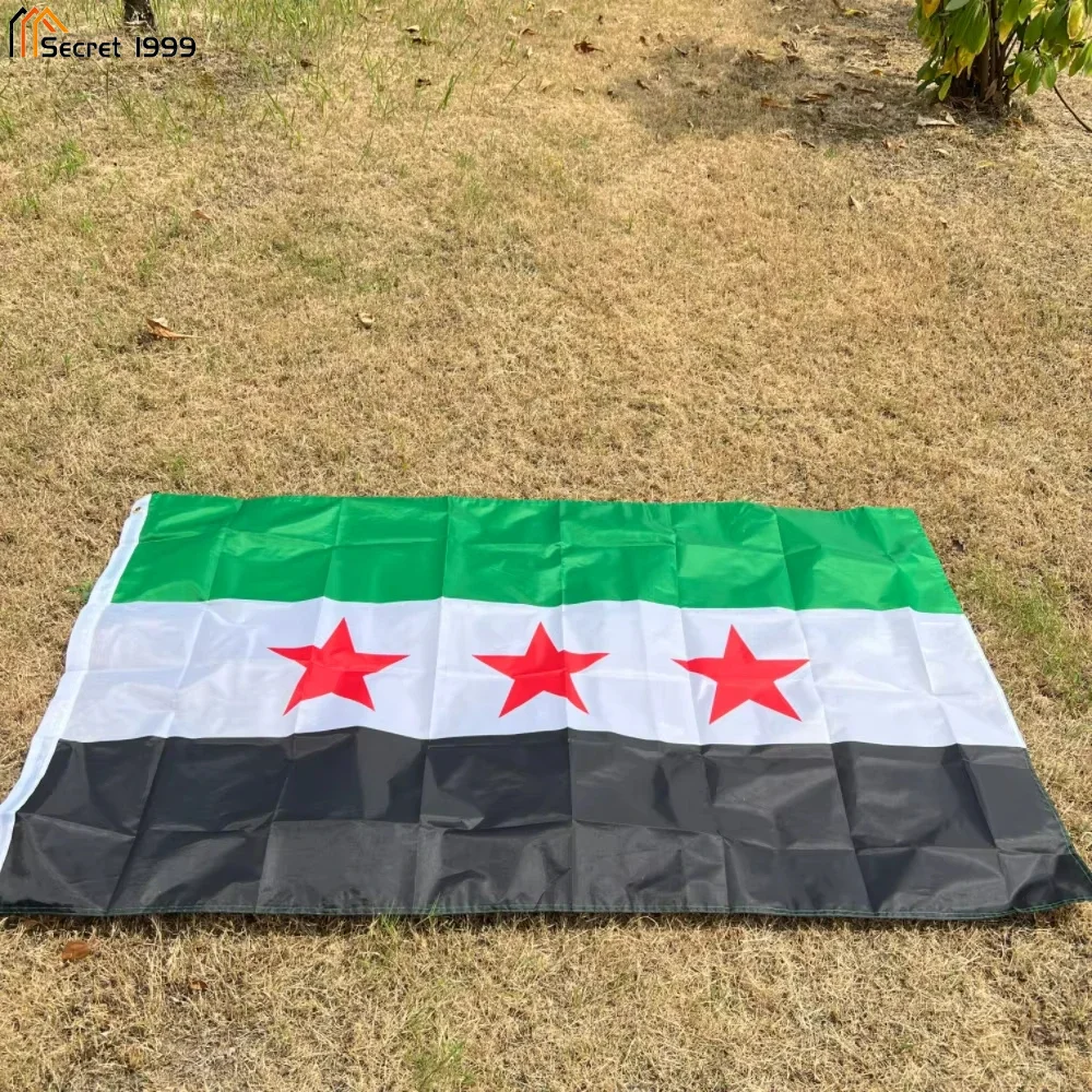 90*150cm Syria Flag The Syrian Arab Republic Syrian Three Star Flag Banner Hanging Home Decoration Flags 2025 New