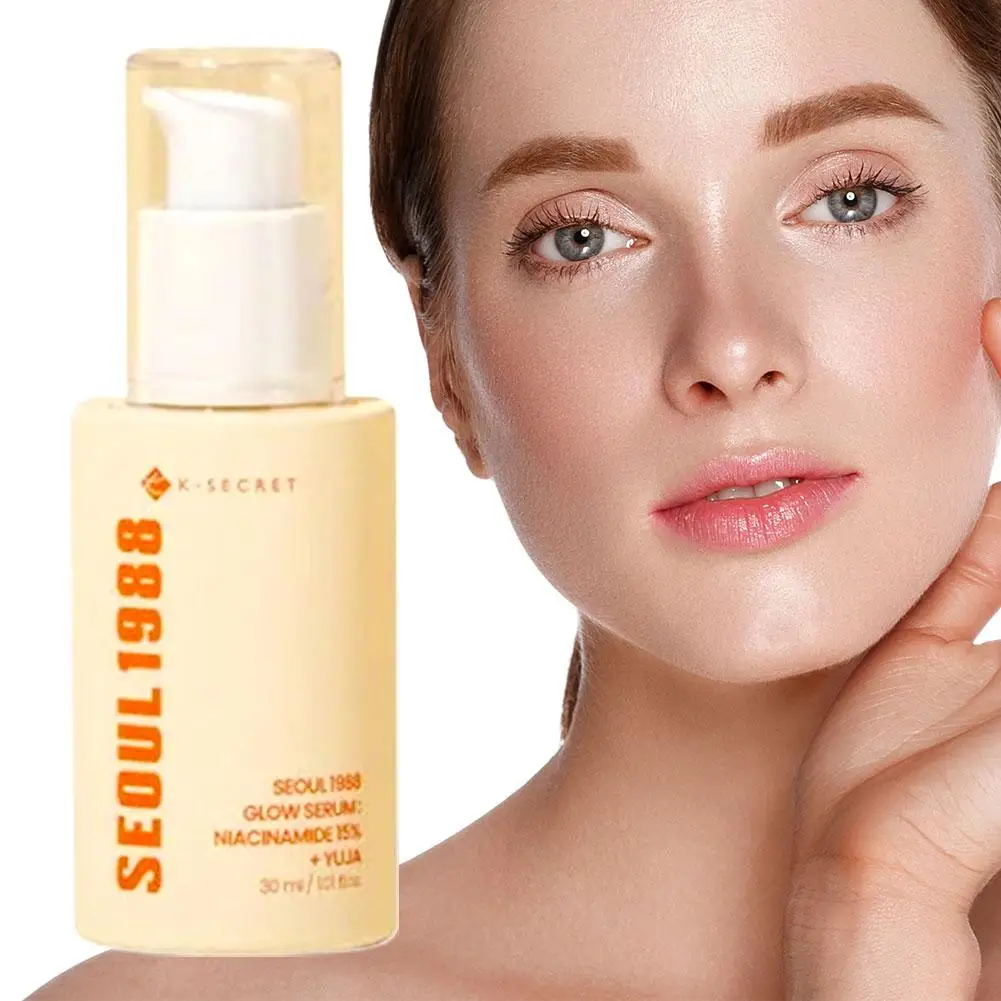Suero Facial K-SECRET Seoul 1988 con 15% de Niacinamida, 30 ml, con Extracto de Yuja y Pomelo, Iluminador, Antienvejecimiento, Reafirmante, Cuidado de la Piel