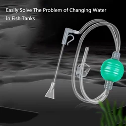 Aquarium Fish Tank Water Changer Air Pump Cleaning Tools Aquarium Gravel Cleaner Vacuum Siphon Pump with Filter Nozzle