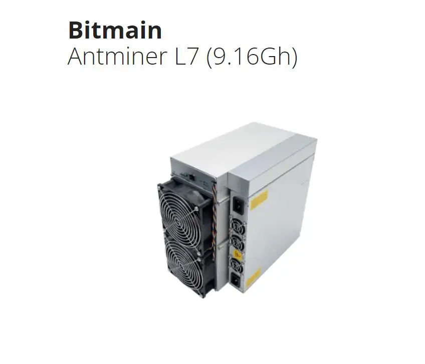 Antminer l7 (9.16gh) de bitmain mineração scrypt algoritmo com um hashrate máximo de 9. 16gh/s para um consumo de energia de 3425w.