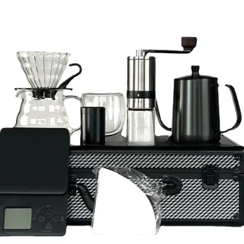 

QV shape, espresso accessories grinder, gift box, tea set