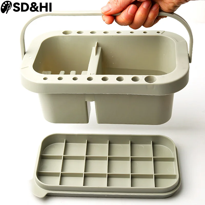 3 w 1 Środek do czyszczenia pędzli Podkładka Wielofunkcyjny pędzel do malowania Wiadro do mycia Narzędzie Uchwyt na umywalkę Taca Pokrywa palety