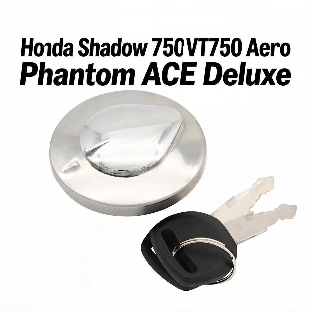 Tapa de la cubierta de la puerta del tanque de combustible de la motocicleta, cubierta de la puerta de llenado de combustible con llaves para Honda Shadow 750 VT750 Aero Phantom ACE Deluxe
