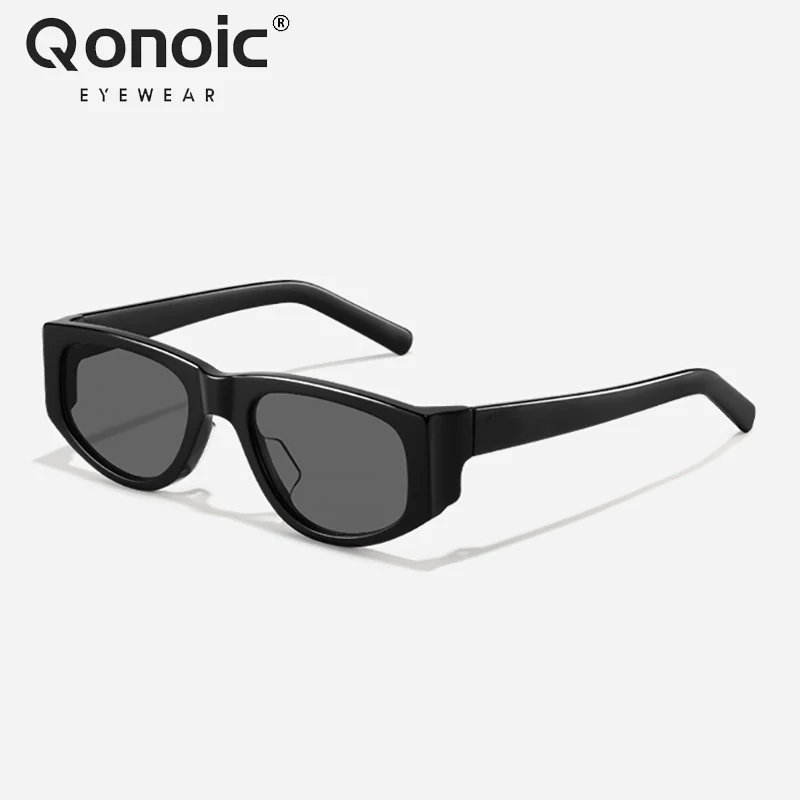 

QONOIC Cat Eye Sunglasses Rectangle Sun Glasses New Design Fashion Daily Wear Shades UV400 Polarized Spectacle AB23113