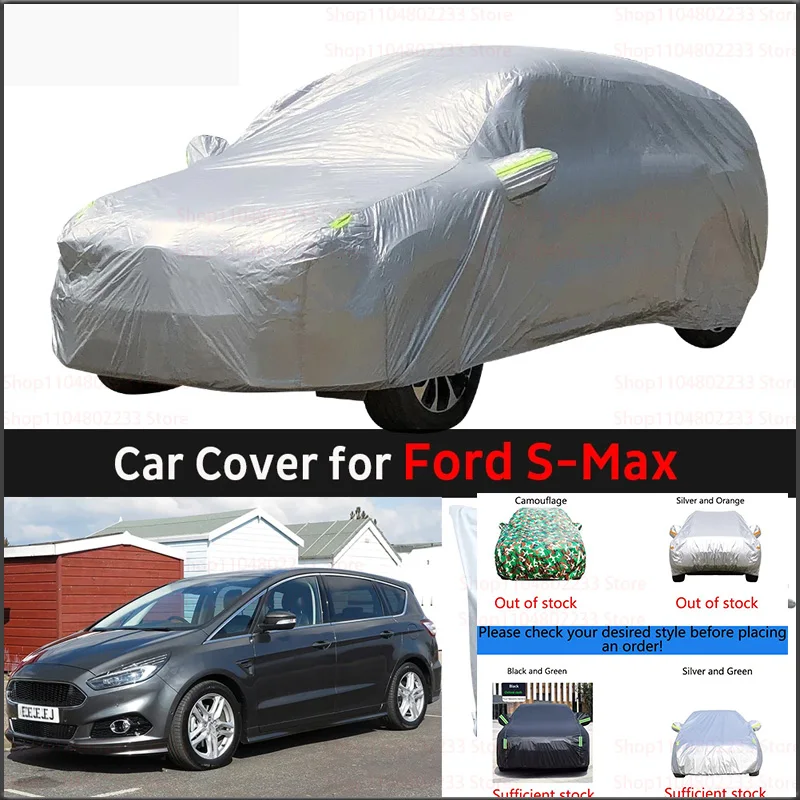 

For Ford S-Max 2006-2021 MPV Outdoor Protection Full Car Covers Snow Cover Sunshade Waterproof Dustproof Exterior Universal