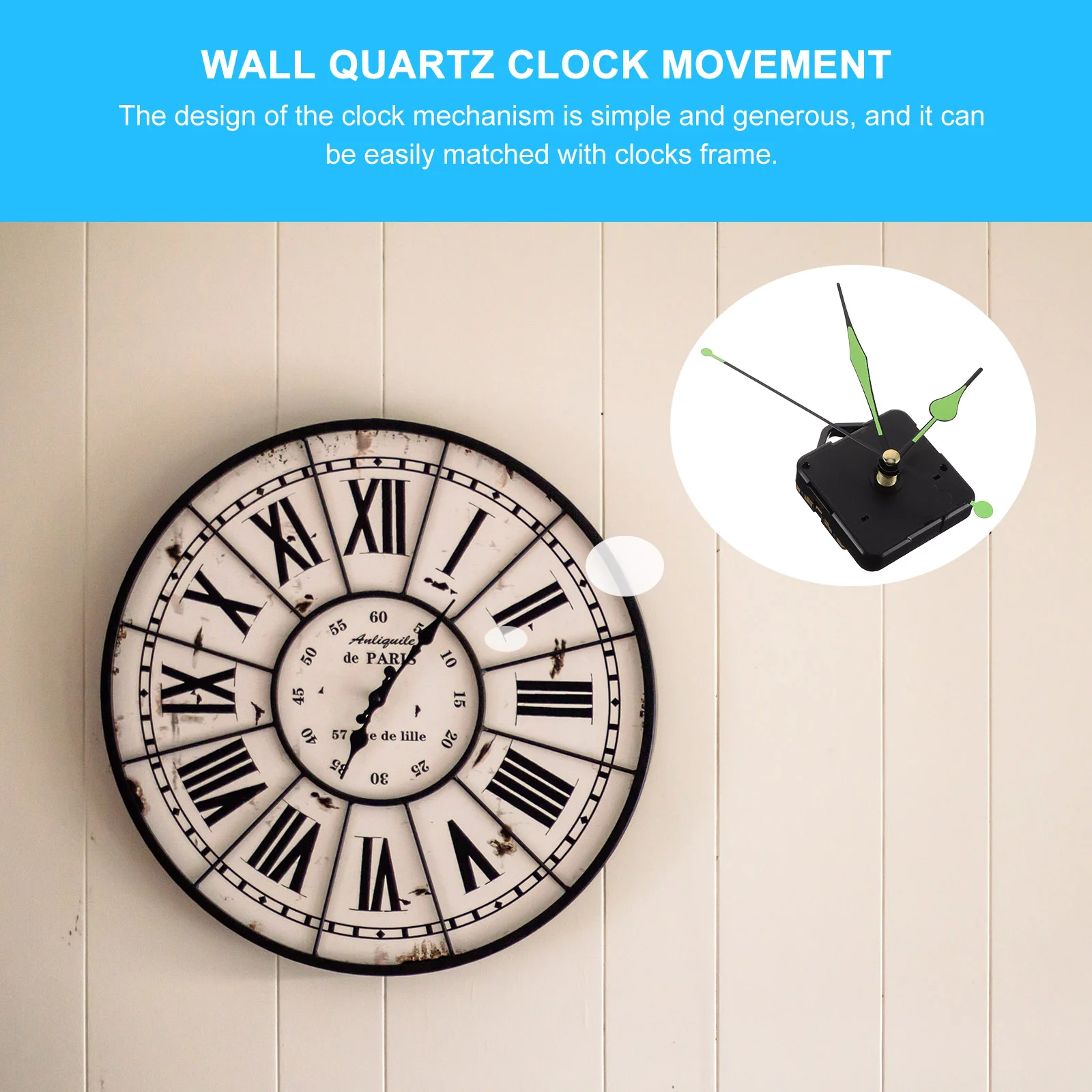 Clock Replacement Numbers Kit Luminous Cross-stitch Wall Mechanism Plastic Making DIY Simple Design