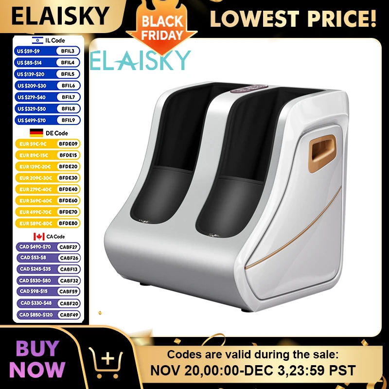 

Foot Massager Machine for Pain Relief Red Light Shiatsu Kneading Stimulator Massager for Calf Leg Foot Spa Relaxation Treatment