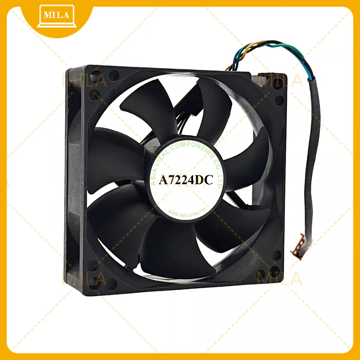 New For AVC 8cm cpu fan, silent 4-wire temperature control speed regulation 8025 chassis cooling fan, hydraulic bearing