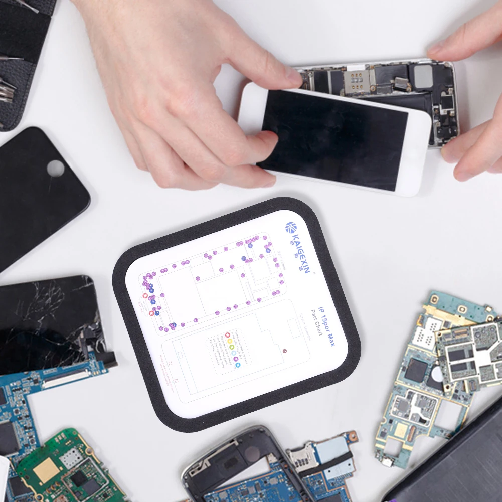 Alas Magnetik Penahan Sekrup Profesional untuk iPhone 15 14 13 12 11 Pro Max