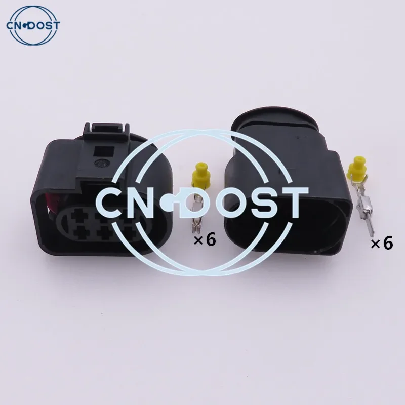 

1 комплект, 6-контактный 1J0973733 1J0 973 733 3,5 автомобильный разъем датчика кислорода LSU 4,2, разъем дроссельной заслонки в сборе переменного тока для VW AUDI PASSAT Bora