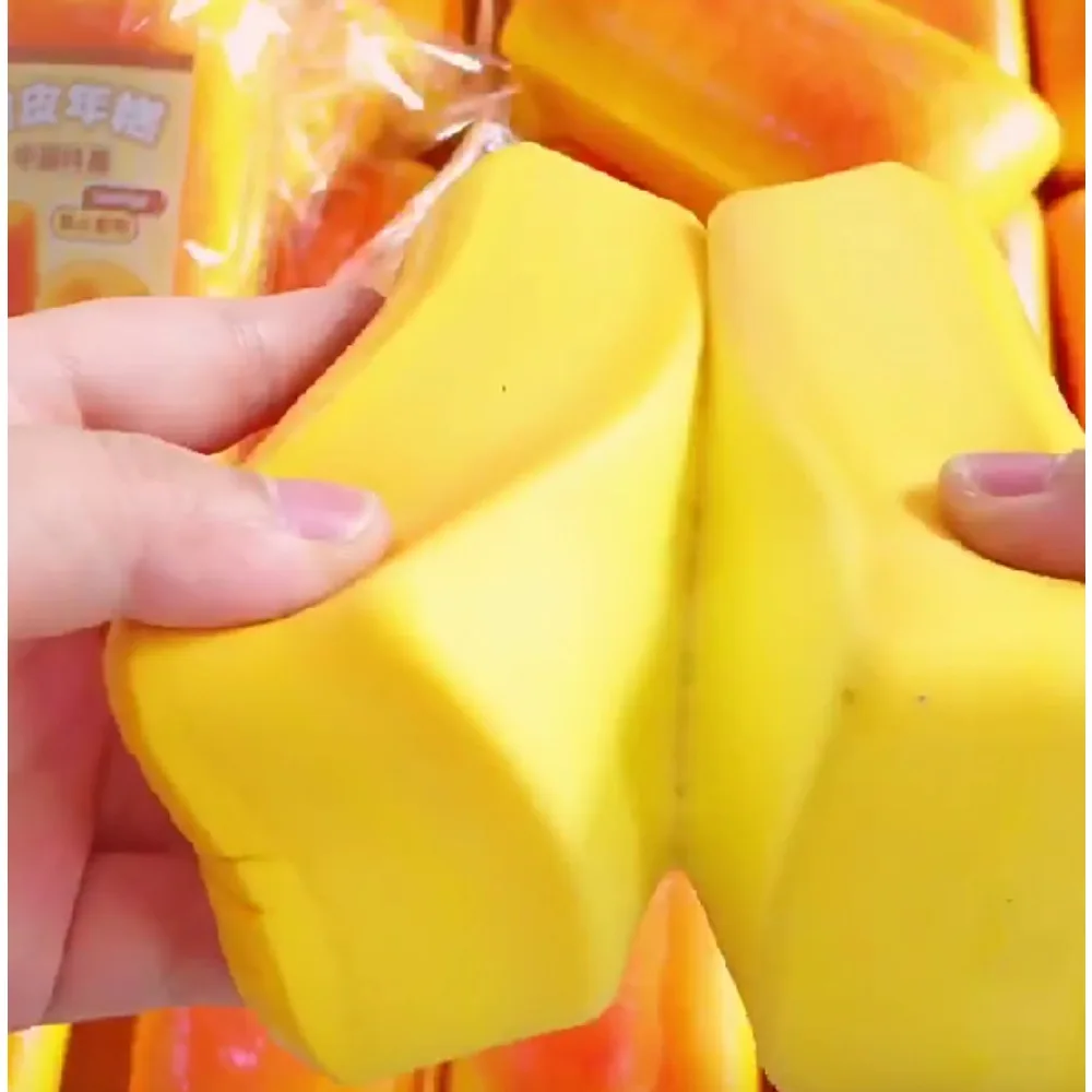 Squishy Caramel Bread Squeeze Toy Soft Stress Relief Slow Rising Sensory Fidget for Anxiety ADHD Autism Gifts for Kids Adults