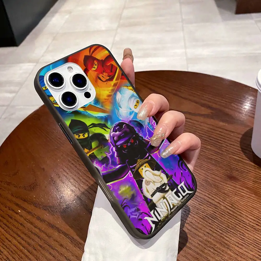 L-Lego N-Ninjago Handyhülle, gewelltes Muster, Handyhülle für iPhone 17, Air 16, 15, 14, 13, 12, 11 Plus Pro Max, stoßfeste Abdeckung