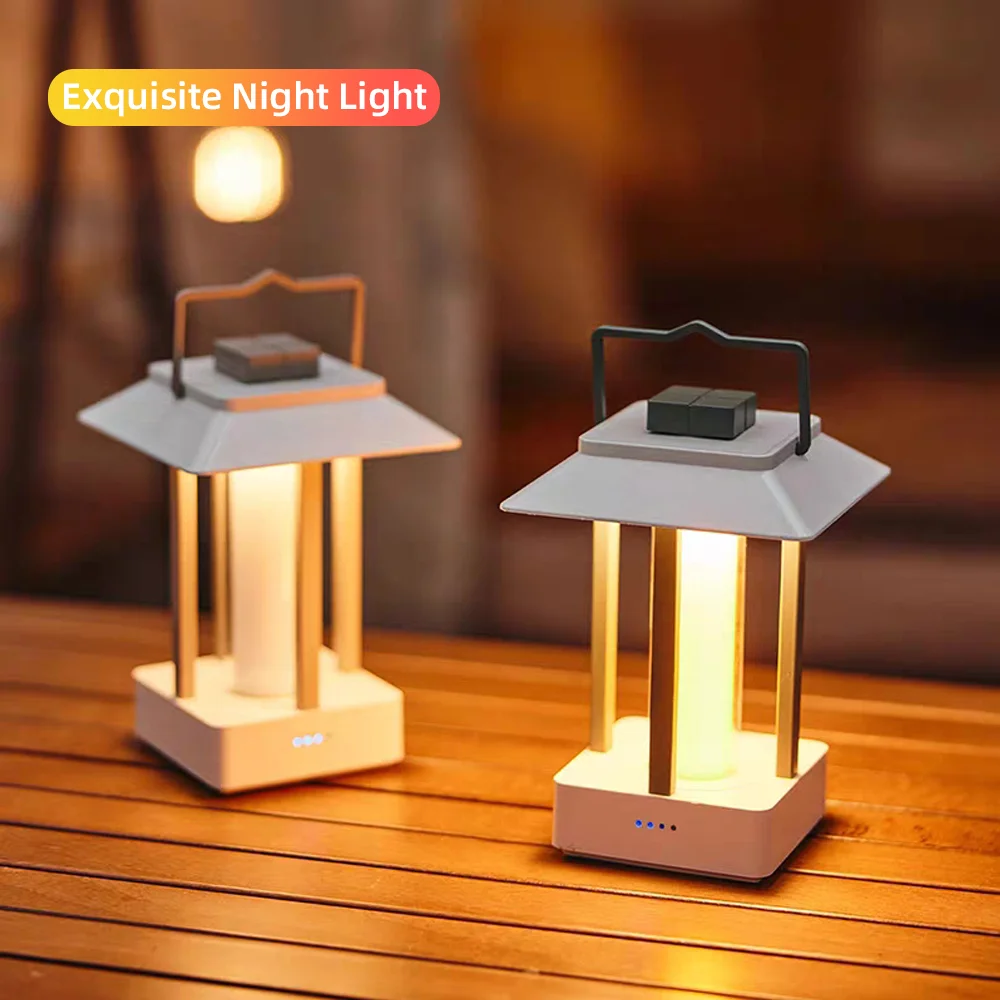 Vogue Camping Lamp Atmosphere Light Portable Rechargeable Horse Lantern Creative Night Lamp For Party Restaurant Bar Cafe Hotel