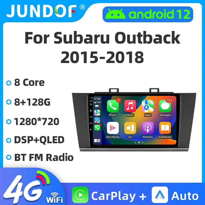 

Jundof 2din Android Car Radio For SUBARU Legacy/Outback 2015-2018 Carplay Stereo Player Autoradio WIFI GPS Navigation FM/RDS