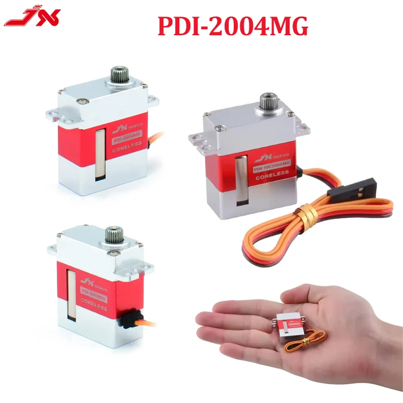 เซอร์โว JX PDI-2004MG 4.2 กก. 0.08 วินาที ตัวเครื่องอะลูมิเนียม CNC เต็มรูปแบบ มอเตอร์ดิจิตอลไร้แกน สำหรับรถบังคับวิทยุ โดรน เครื่องร่อน เฮลิคอปเตอร์ รถครอว์เลอร์