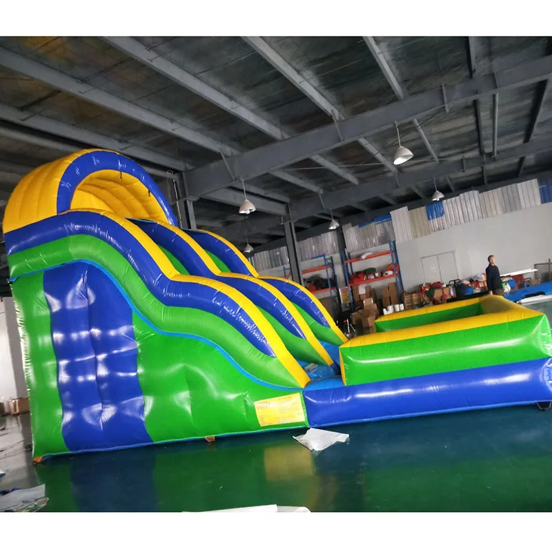 Popular Desig Crianças Brinquedo Inflável, Outdoor PVC Slide Entretenimento Jogo com Piscina, 2022