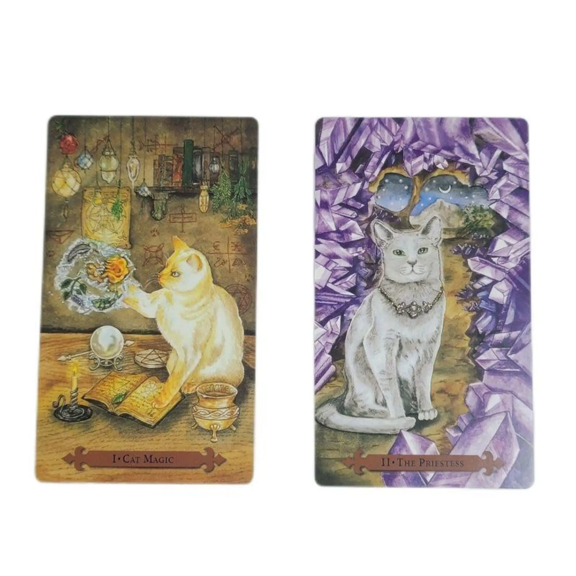 Mystical Cat Tarot New English Card Deck 12x7cm 78 Cards/Set Nice Kinds of Cats Design For Parent-child Interaction Games