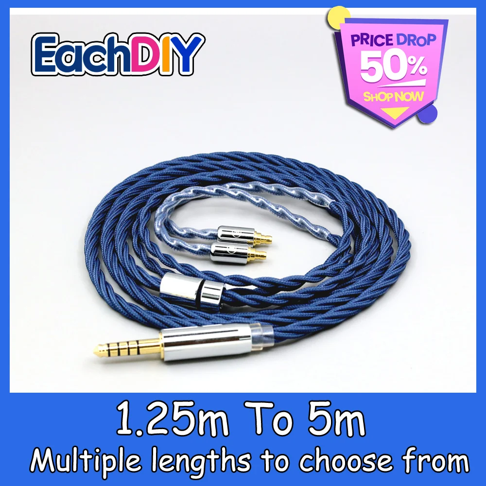 

99% Pure Silver OCC Graphene Alloy Full Sleeved Earphone Cable For Sennheiser IE100 IE400 IE500 Pro LN008618