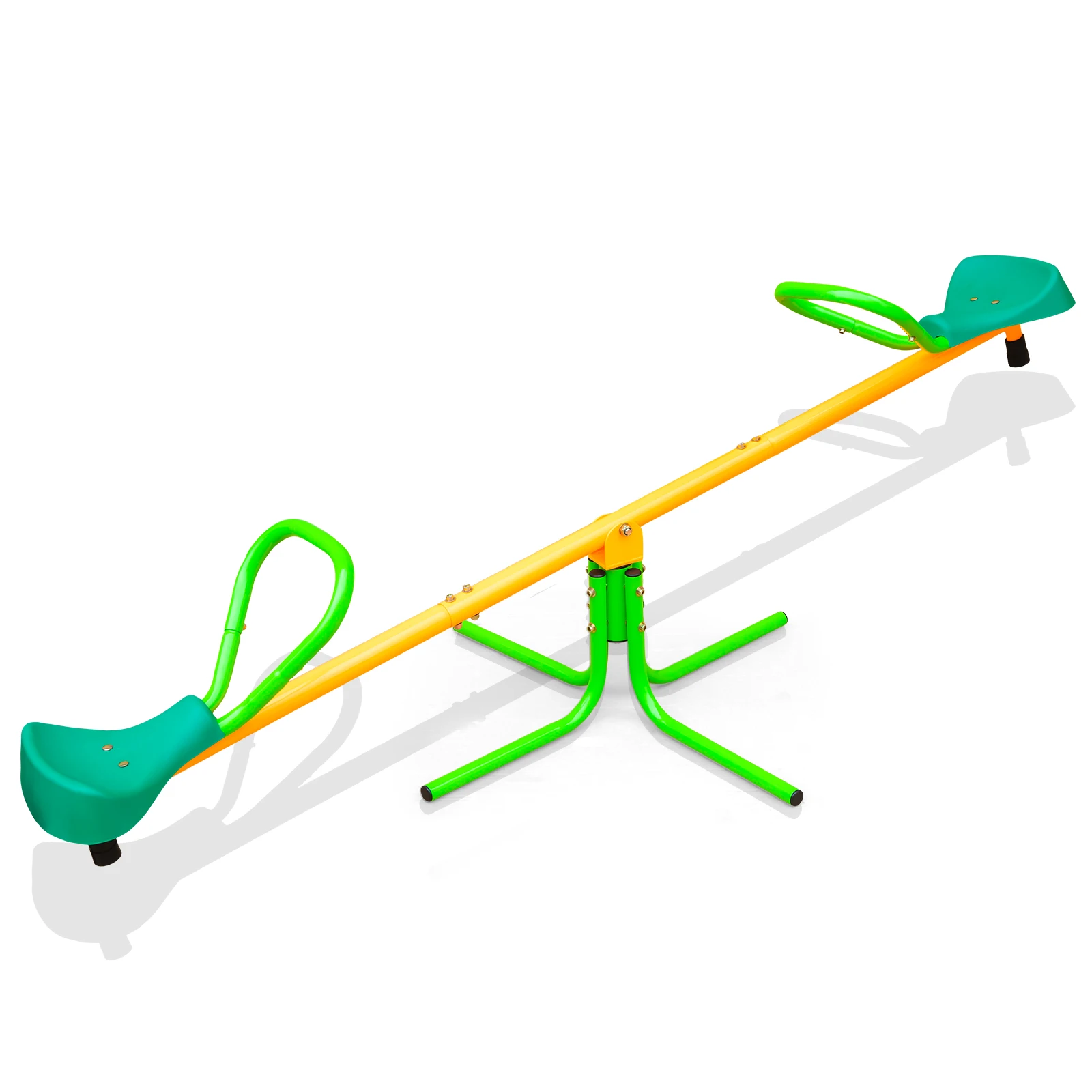 Swivel Teeter Totter for Kids Outdoor, 360 Degrees Seesaw , Children Teeter Totter Set for Playground and Backyard