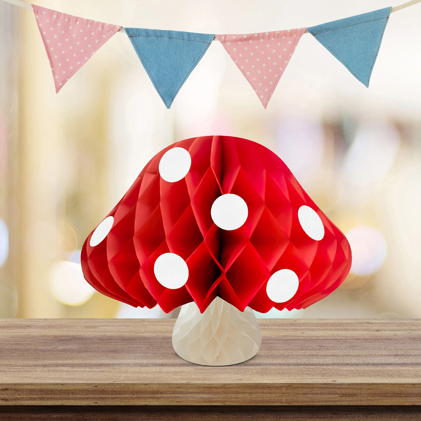 

3 Pcs Mushroom Cellular Balls Celebration Decorations Ornaments Animal Table Centerpiece Party Favors Mushrooms White Cardboard
