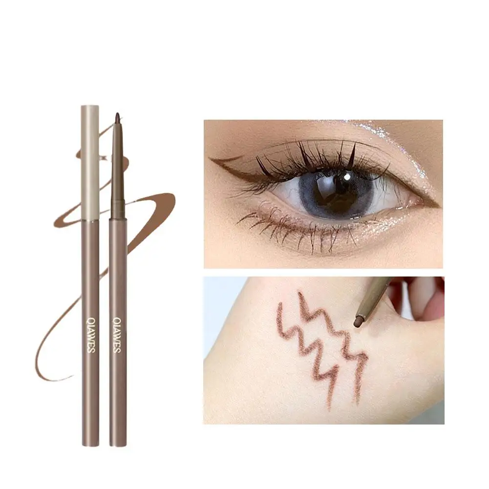 Liggende Zijderups Eyeliner Gel Pen 1.5Mm Dunne Duurzame Niet Waterdichte Oogmake-Up Bloeiende Zwarte Voering Oogpotlood Schaduw Pen Bro P1h3