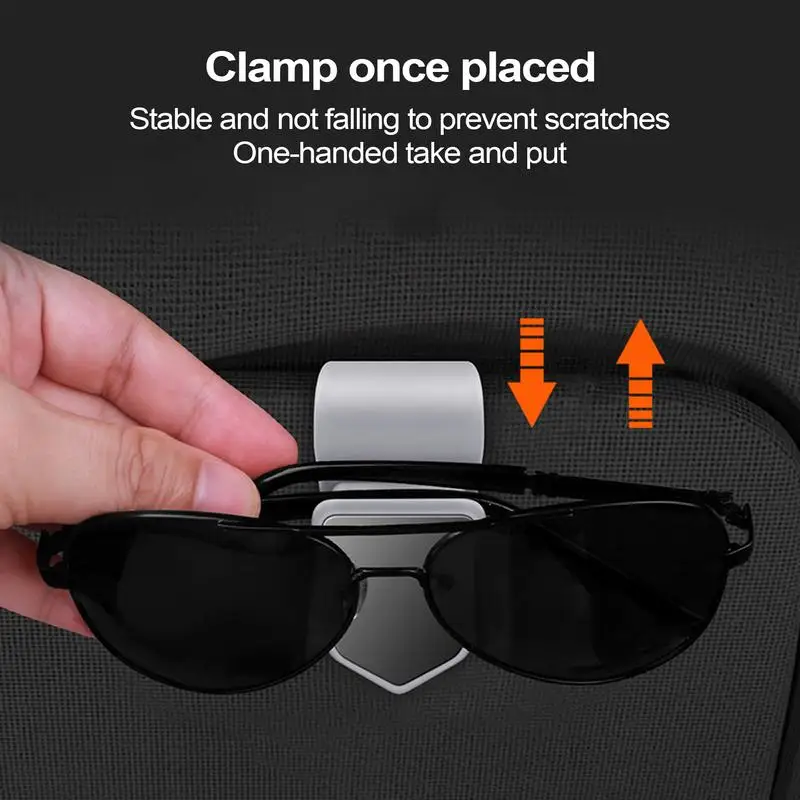 Sunglasses Clip For Car Visor Eyeglass Hanger Clip For Car Interior Accessories Compact Organizer Sunglasses stand For Woman Men view 2