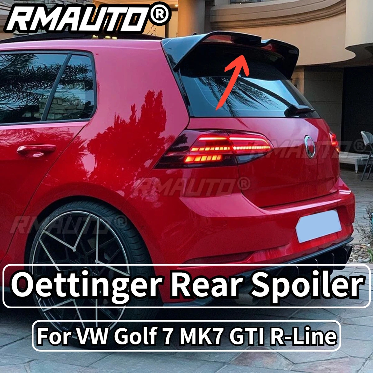 

For Volkswagen VW Golf 7 Golf 7.5 MK7 MK7.5 GTI R Rear Spoiler Carbon Fiber Oettinger Window Roof Spoiler Wing Car Accessories