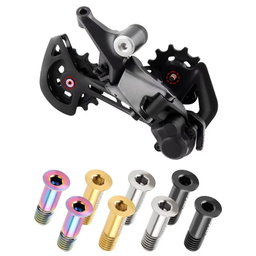 MTB Bicycle Guide Wheel Fixed Bolts Colorful Ultra-light Bicycle Rear Guide Wheel Screw Cycling Accessories