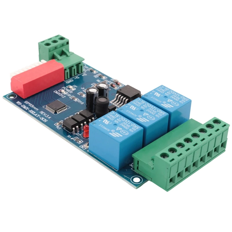 Uscita relè 3CH DMX 512, scheda Controller LED Dmx512, Decoder LED DMX512, Controller interruttore relè