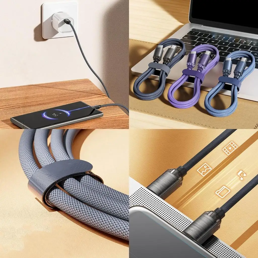 

Y1UB USB C To USB C Cable With Data Transfer and Charging Function PD100W 480Mbps For Multiple Type C Devices