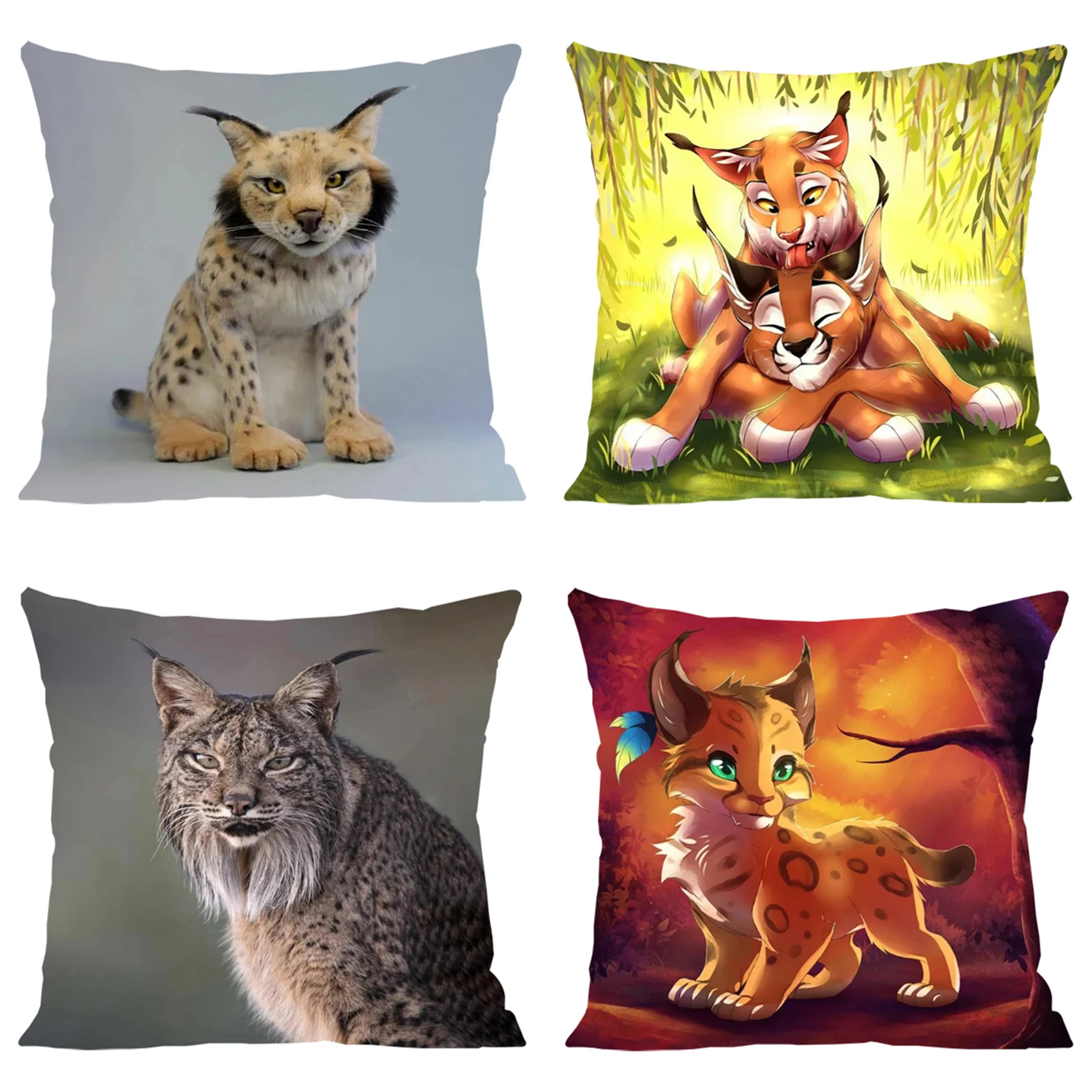 

Decorative Pillowcases Spanish National Treasures Iberian Lynx Pillowcase 40x40 Luxury Cushion Cover for Pillow Cases 45x45 Bed