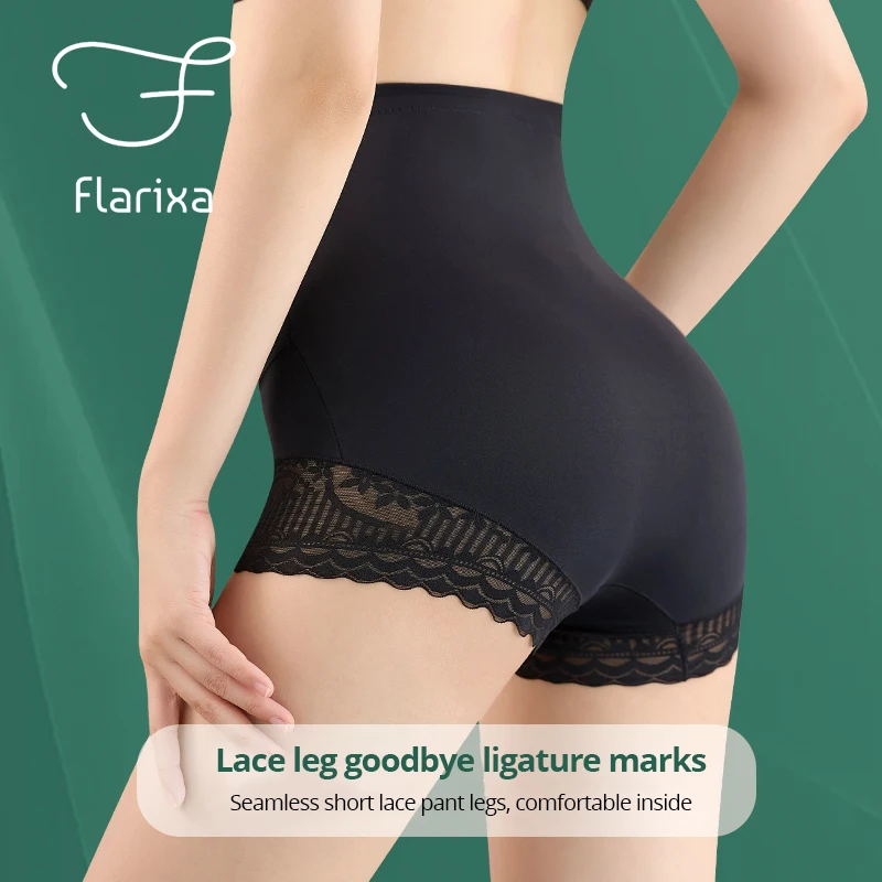 Flarixa Summer Ice Silk Panties for Women\'s High Waist Shaping Panties Postpartum Tummy Control Hip Lift Panty Body Shaper Pants