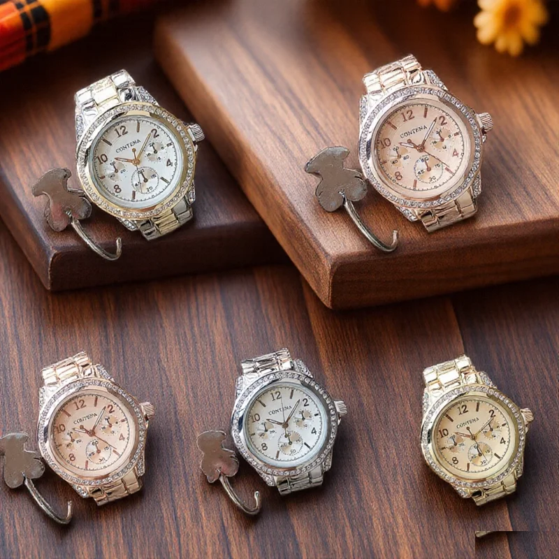 Роскошные женские часы из нержавеющей стали, модные женские наручные часы-браслет с календарем, элегантные женские кварцевые часы, подарок