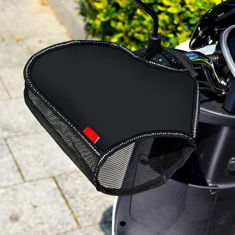 

1pair Summer Motorcycle Handlebar Muffs Sun Protection Gloves Breathable Waterproof Oxford Cloth Mesh Riding Gloves