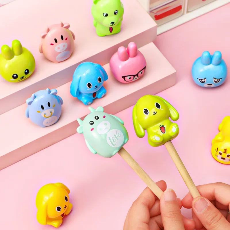 1pcs Cartoon Animal Pencil Sharpener Cute Bear Rabbit Student Mini Kawaii Sharpener Kindergarten Kids Gift Stationary Supplies