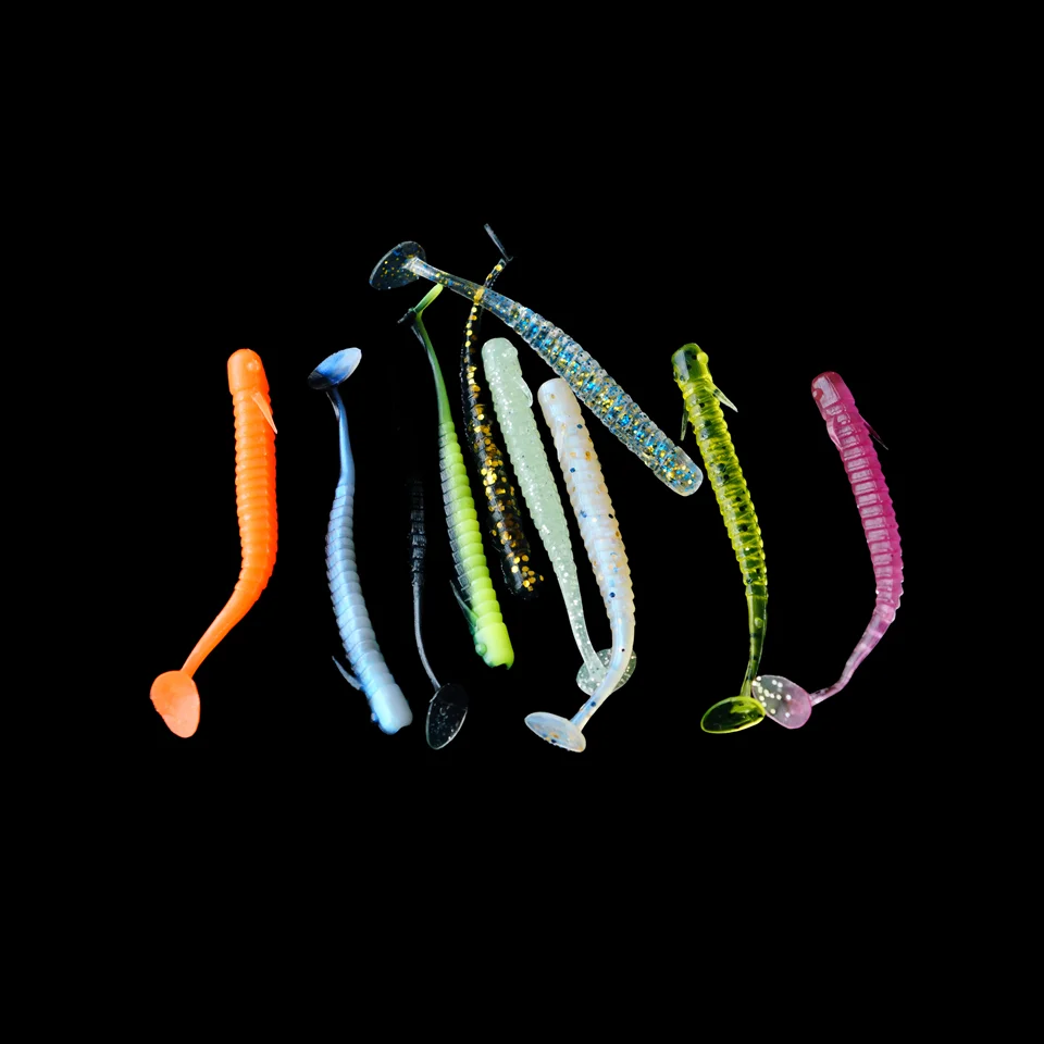 

10Pcs Soft Lure 75mm Shad Wobbler PVC Bait Sea Worm Swimbait Streamer Silicone Lure Spinnerbait Accessories