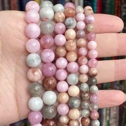 Natural Colorful Jades Stone Beads Round Loose Spacer For Jewelry Making DIY Bracelet Necklace Handmade 6/8/10mm
