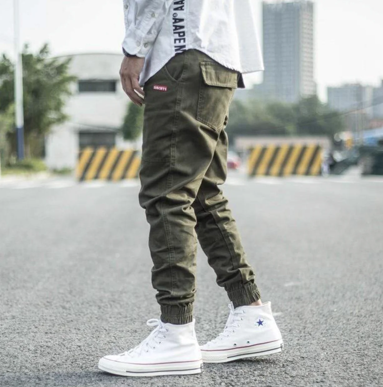 Pants for men's 2023 autumn trendy pants versatile loose fitting sports casual pants for men's pants