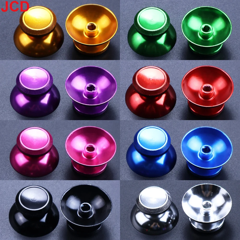 

JCD 2pcs Colorful Aluminum Metal 3D Analog Thumb Stick Grip Mushroom Joystick Cap For Xbox 360 Gamepad Controller