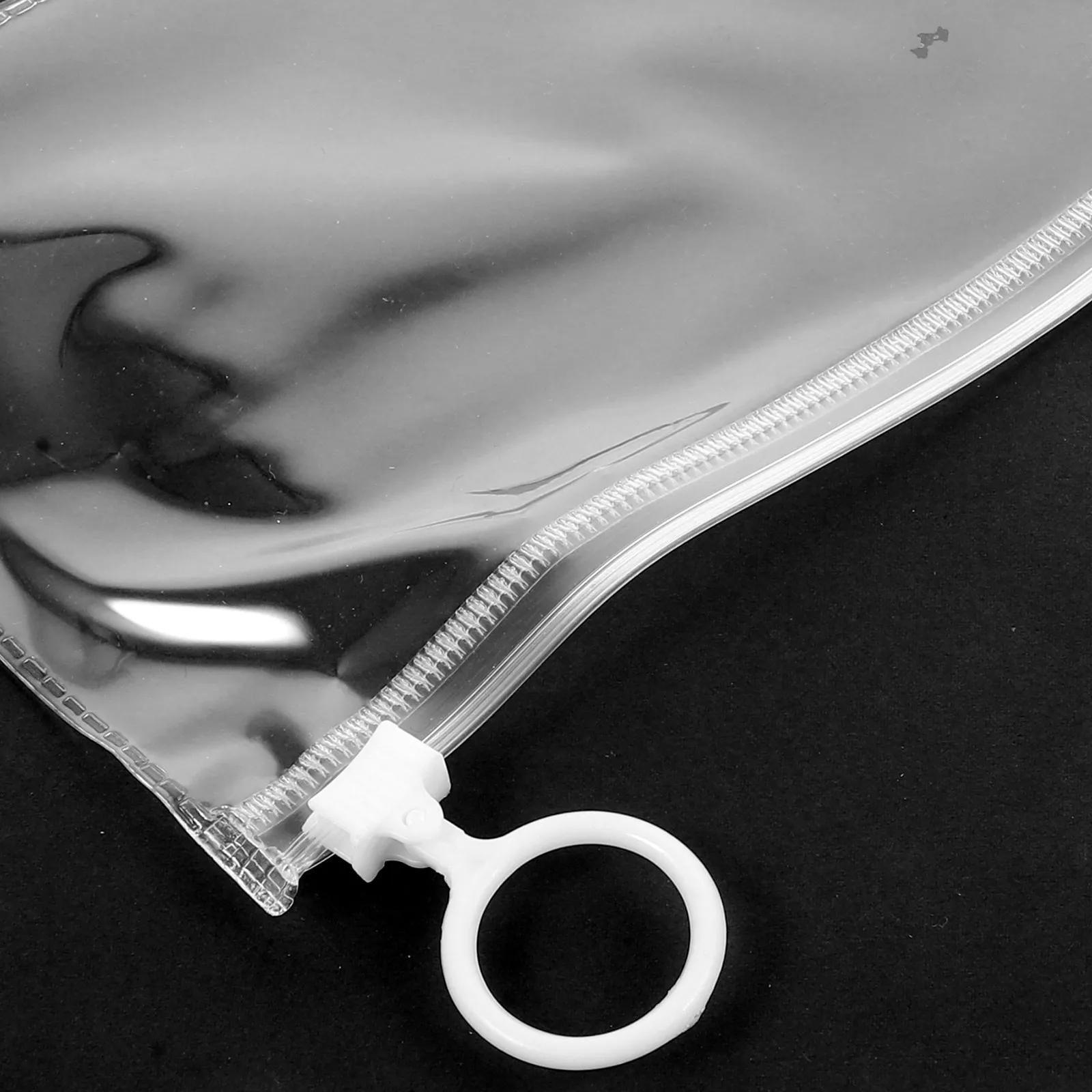 20Pcs Clear Pen Bag Zipper Design Large Capacity Portable Stationery Pouch for Pens Pencils Calculators Scissors Makeup