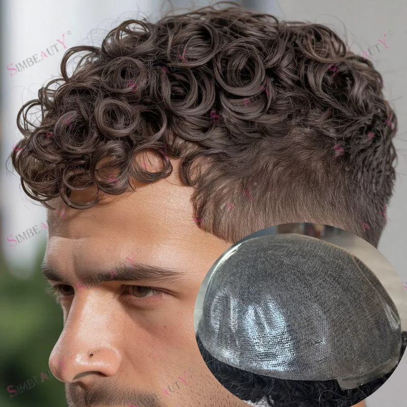 

Незаметный мужской парик Undetectable Afro Man, 18 мм, кудрявый, 100% натуральные человеческие волосы, суперпрочный, 0,12 мм, полностью инжекционная полиуретановая основа, мужской тупе, натуральные волосы