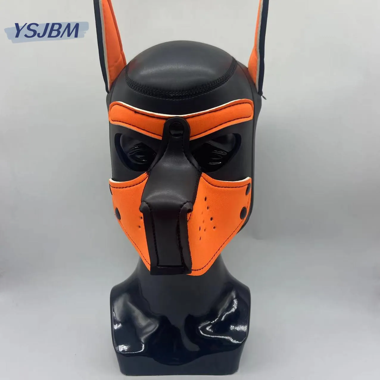 New Orange Black L Increase Large Size Puppy Cosplay Costumes of L Code Brand Padded Rubber Full Head Hood Mask for Dog Roleplay