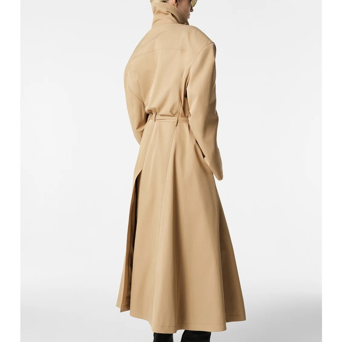2026 Women's Winter Coat – Satin Belt, Loose Casual High-Neck Long Trench Coat – Y2K Style, Trendy & Versatile Outerwear bra
