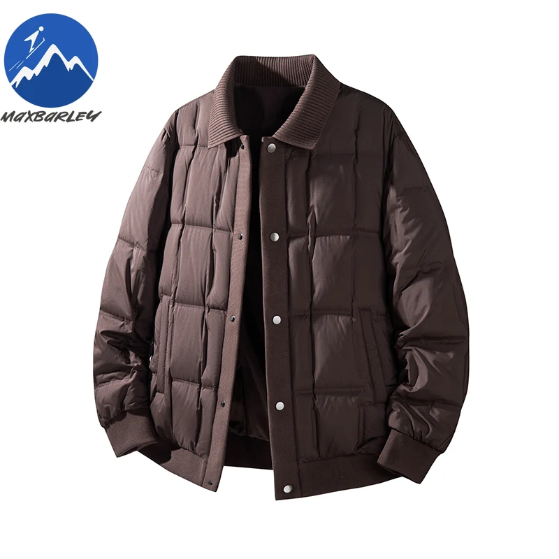الفاخرة الرجال أسفل سترة الرجال رشاقته المشي لمسافات طويلة السفر الباردة مقاومة معطف مبطّن موضة التلبيب بطة أسفل الشتاء الدافئ مبطن السترات