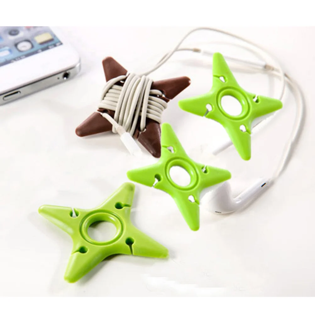 

10Pcs Colorful Silicone Cable Winder Plug Holder for Headphones Data Cables Compact Reusable Cord Management Tool Desk Home